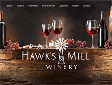 Tablet Screenshot of hawksmillwinery.com